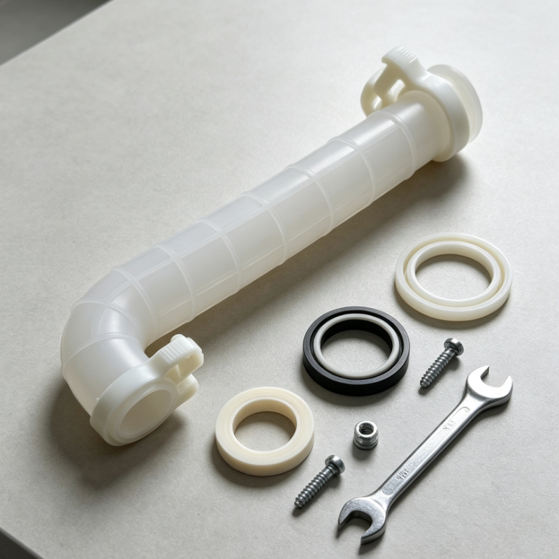 Jet Home Bathroom Accessories - Smart Toilet Flush Pipe PP Antiaging