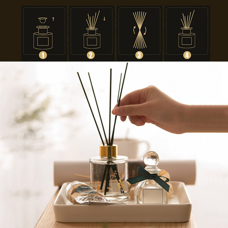 Home Essentials Bathroom Accessories - 100 Pcs Fireless Aroma Rattan Essential