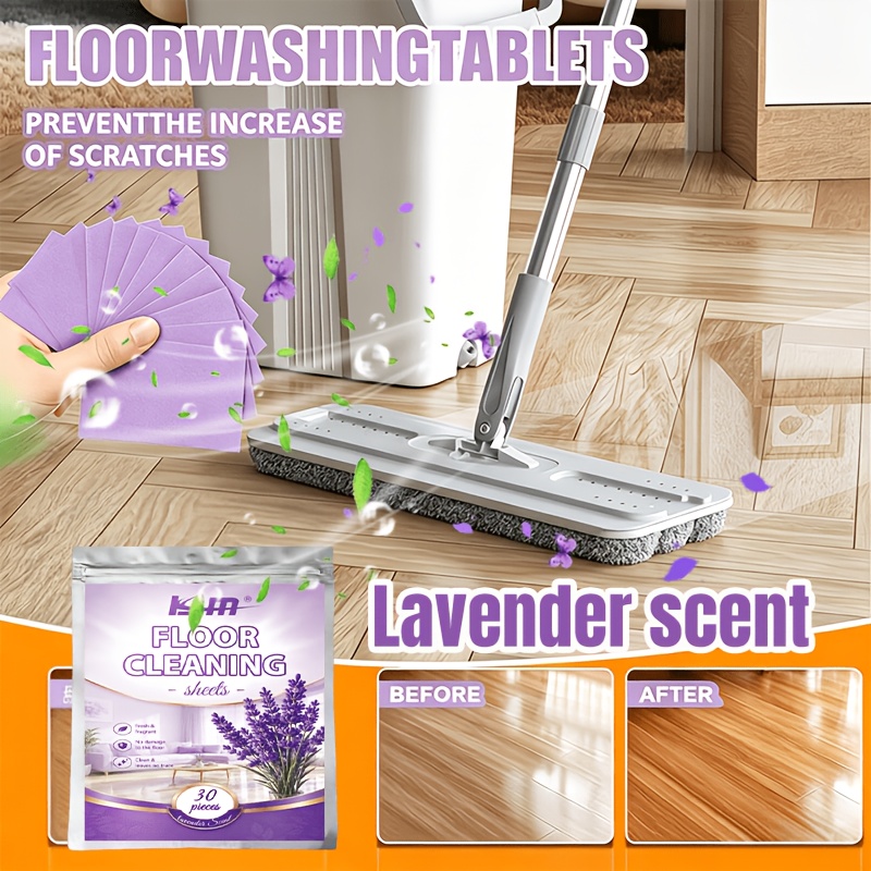 Home Kitchen Bathroom Cleaning - KJM Floor Cleaning Tablets 30Pcs Quick