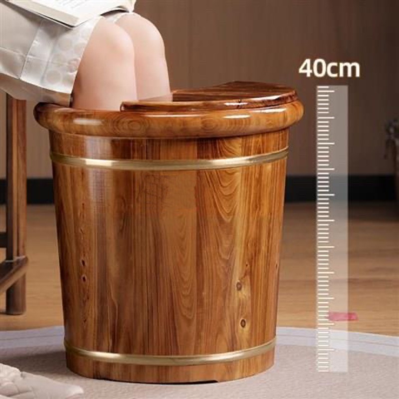 Home Bath - Wooden Foot Soaking Bucket, Solid Wood