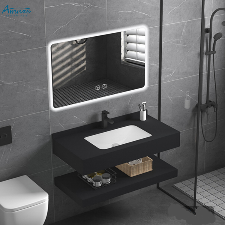 Home Bathroom Wash Basin - Bathroom CabinetDurable Double-layer Wall Mount Bathroom