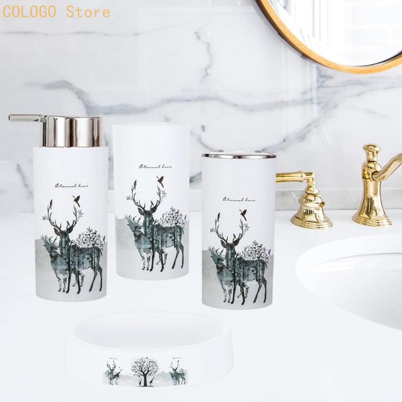 Elk Pattern Bathroom Accessori - Home Essentials Bathroom Accessories review and price