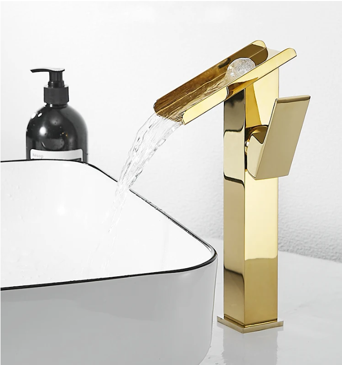 Becola Gold Brass Waterfall Wa - Home Bathroom Wash Basin review and price