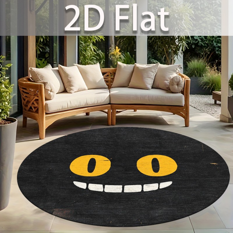 Round Halloween Horse Rug Cust - Home Bathroom Name review and price