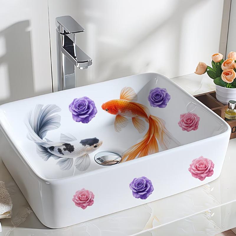New Lucky Koi Floral Washbasin - Home Bathroom Wash Basin review and price