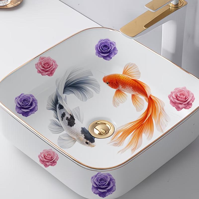 New Lucky Koi Floral Washbasin - Home Bathroom Wash Basin review and price