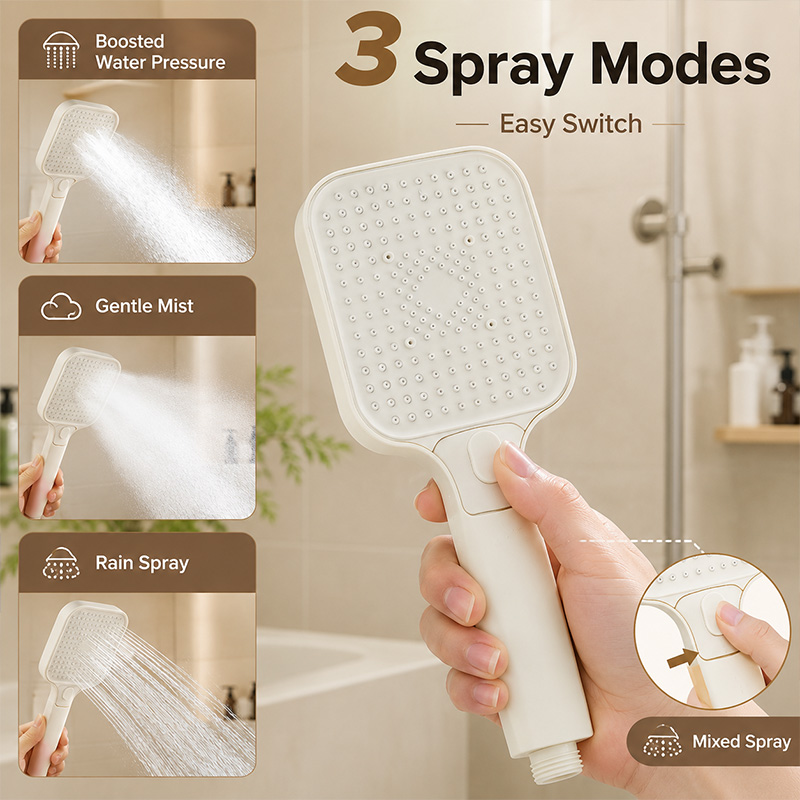 Matte Cream 3 Mode High Pressu - Jet Home Bathroom Accessories review and price