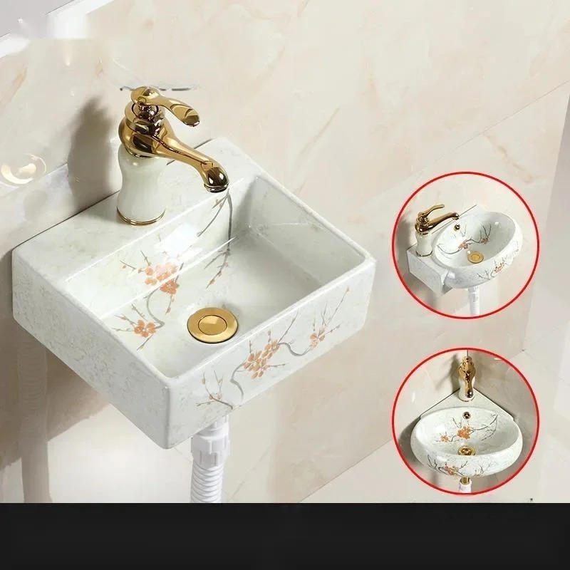 & Ceramic Corner Triangle Wall - Home Bathroom Sink review and price