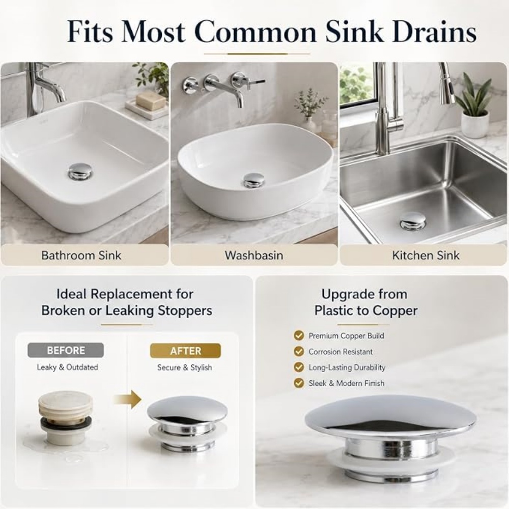 Washbasin Drain Press Type Lea - Home Bathroom Wash Basin review and price