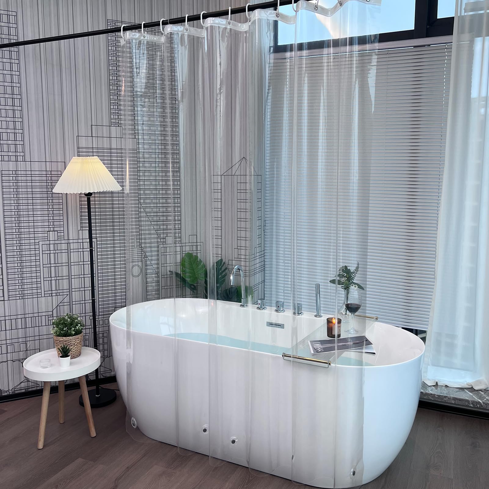 Clear Plastic Shower Curtains  - Shower Curtain Liner review and price