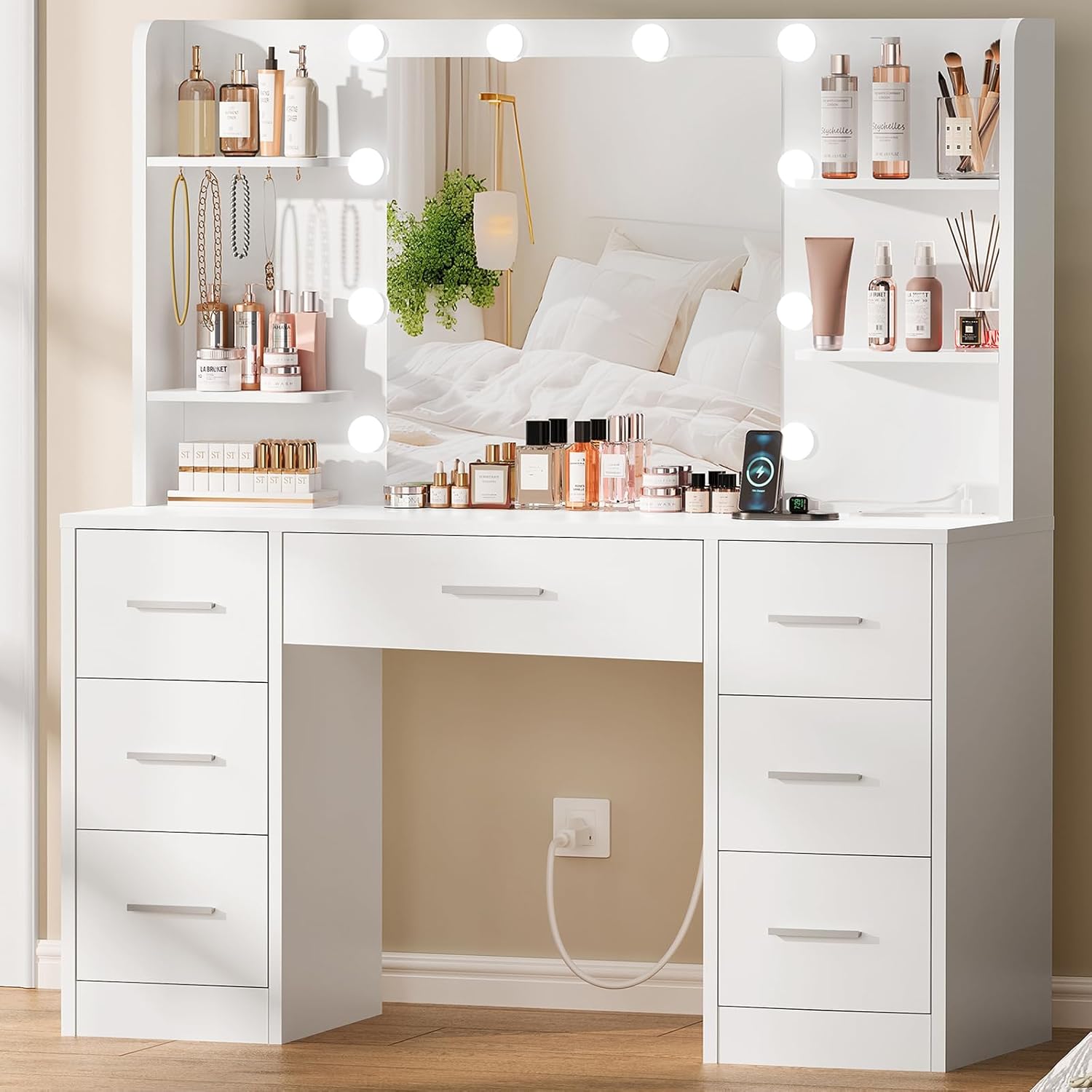 Large Vanity Desk LED Lighted  - Home Outlet Bathroom Mirrors review and price