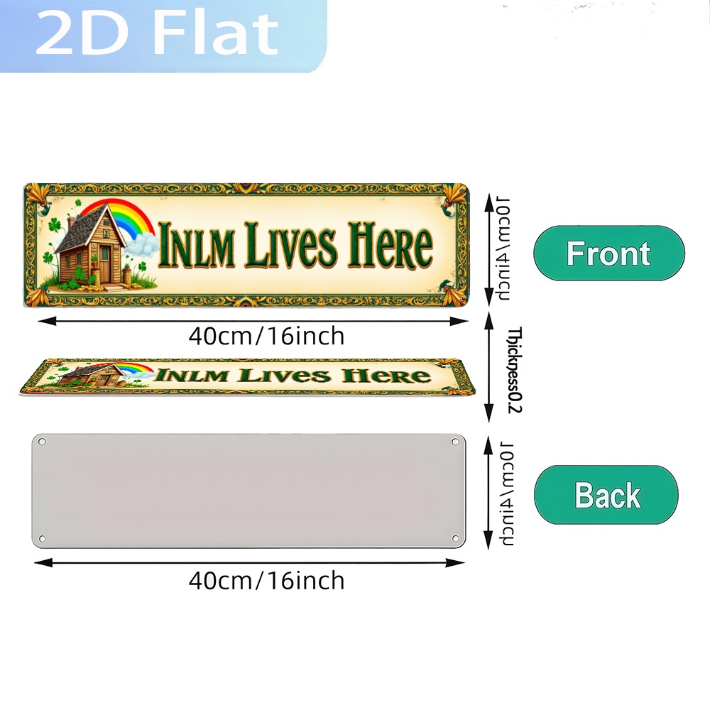 2D Flat, Vintage 'INLM Lives H - Home Bathroom Name review and price