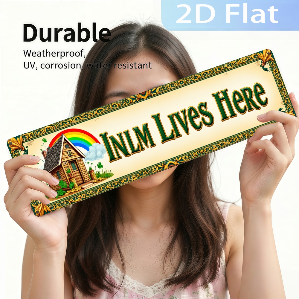 2D Flat, Vintage 'INLM Lives H - Home Bathroom Name review and price