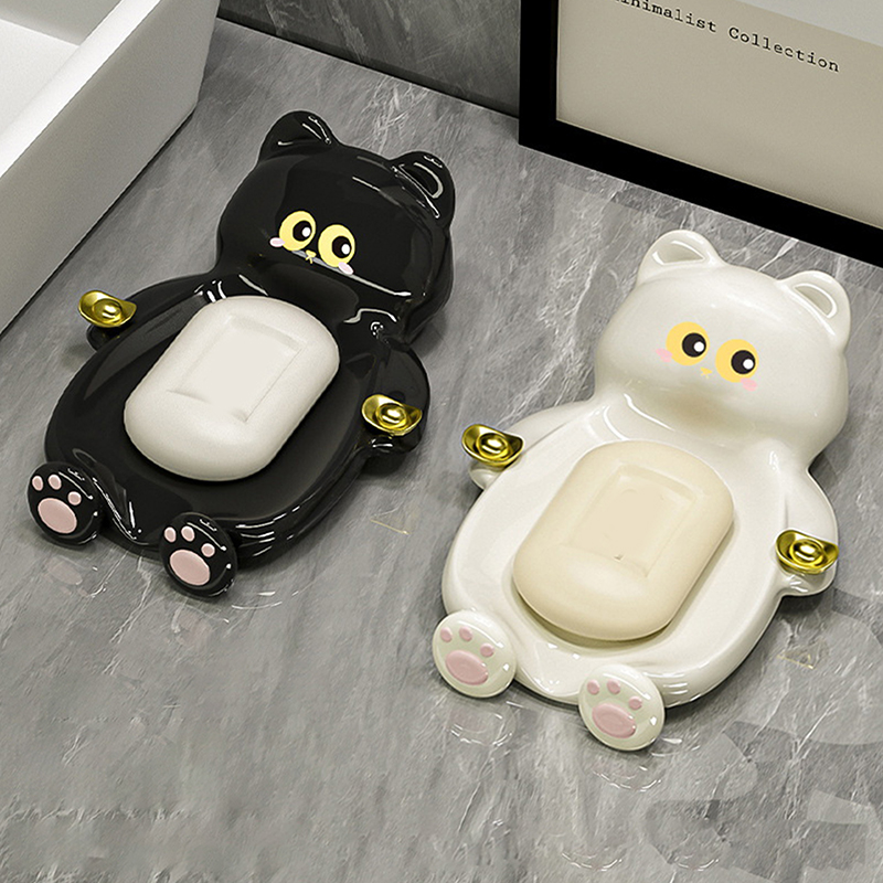 1pc Cute Cat Soap Dish, Creati - Jet Home Bathroom Accessories review and price