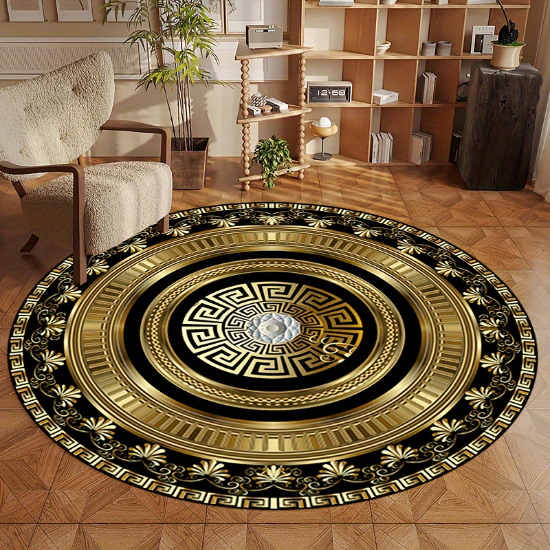 Greek Key Pattern Round Rug Fl - Home Bathroom Door Design review and price