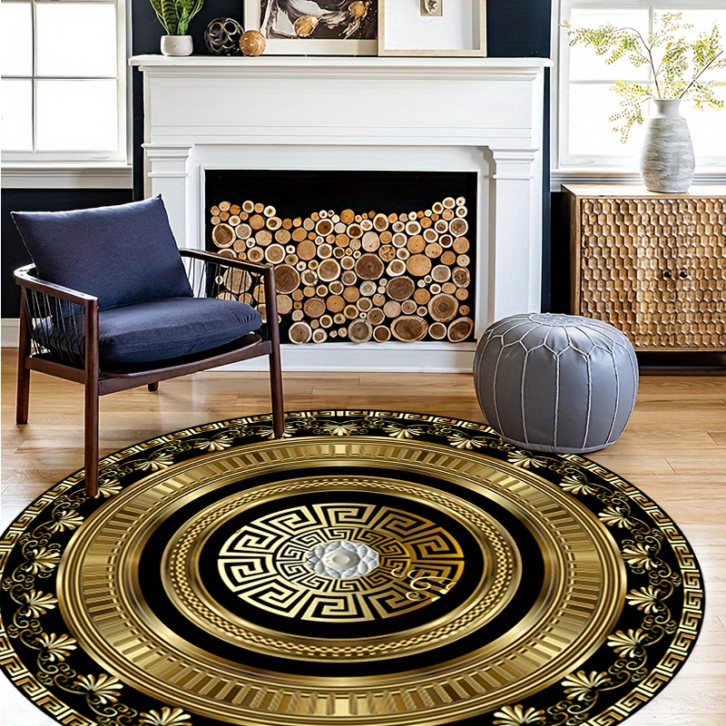 Greek Key Pattern Round Rug Fl - Home Bathroom Door Design review and price