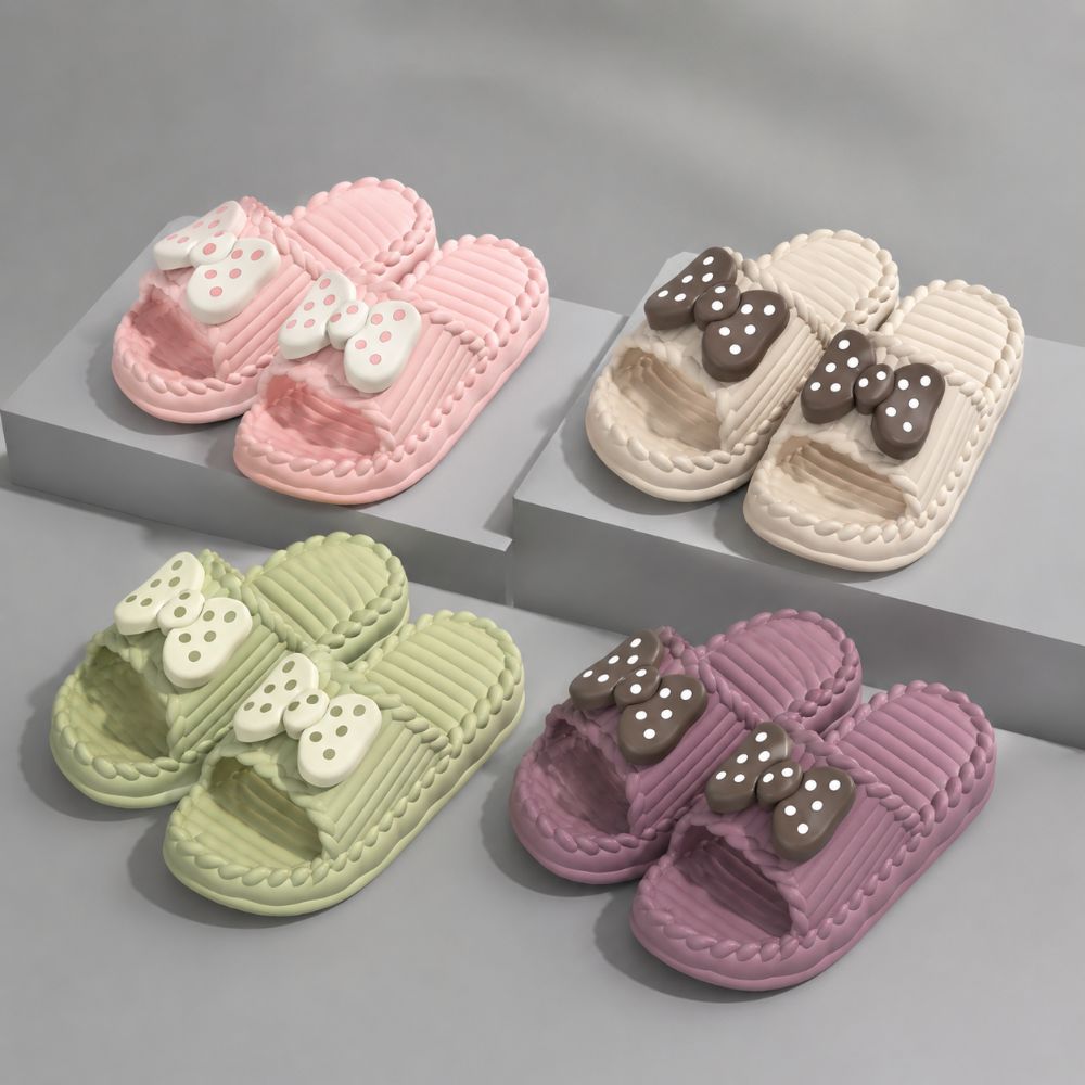 Cute PVC Women Bow Slippers So - Home Bathroom Colors review and price