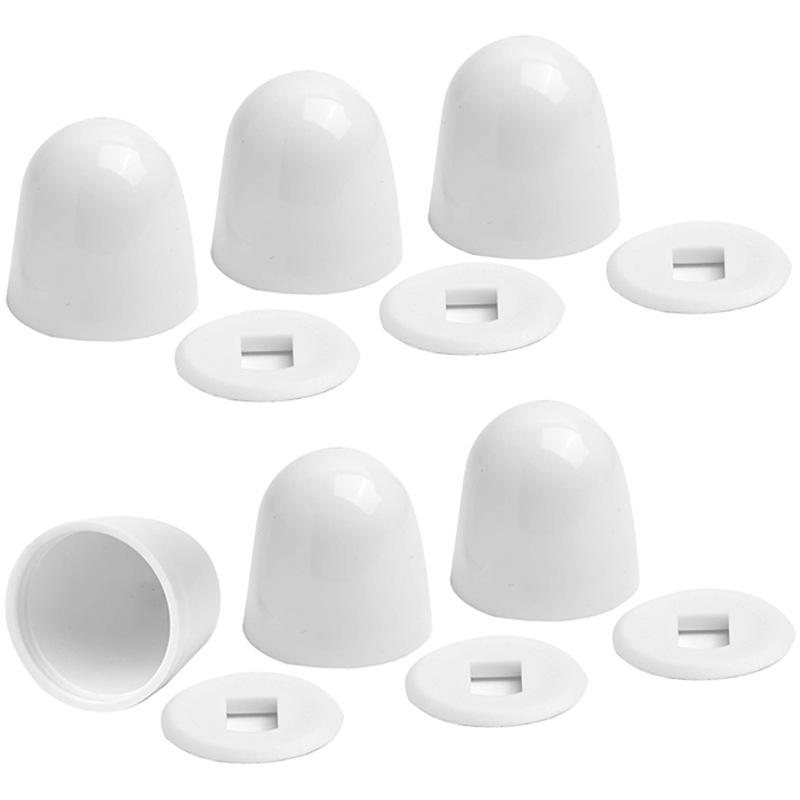 6pcs White Toilet Bolt Caps Fo - Jet Home Bathroom Accessories review and price