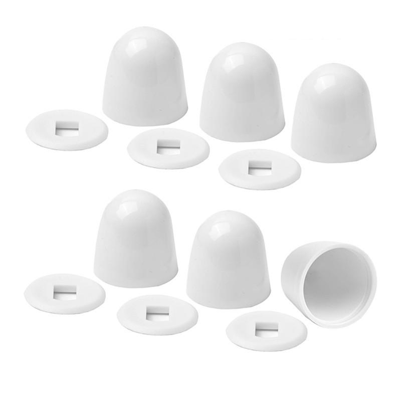 6pcs White Toilet Bolt Caps Fo - Jet Home Bathroom Accessories review and price