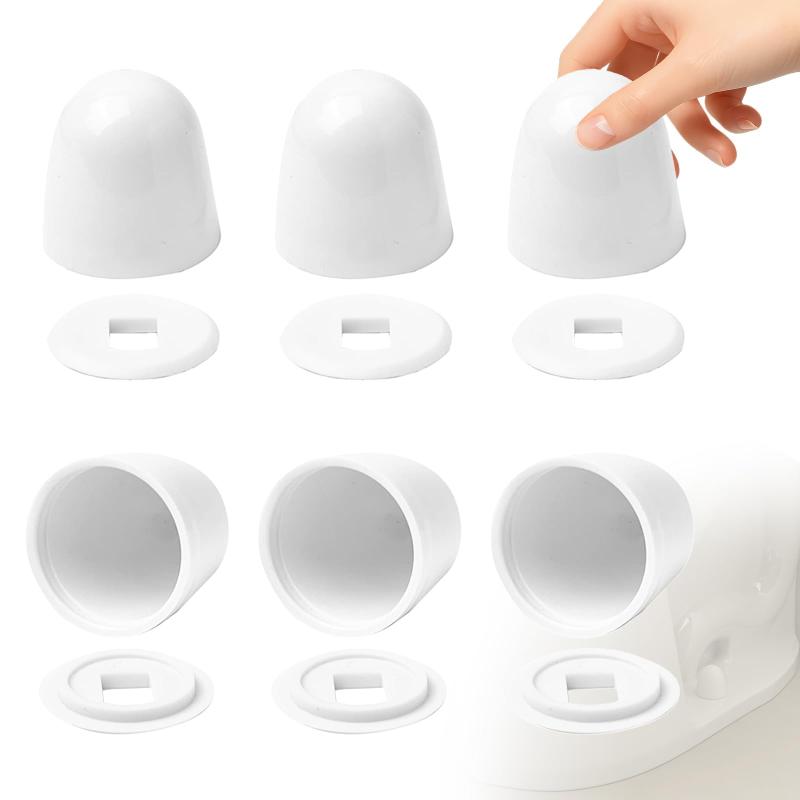 6pcs White Toilet Bolt Caps Fo - Jet Home Bathroom Accessories review and price