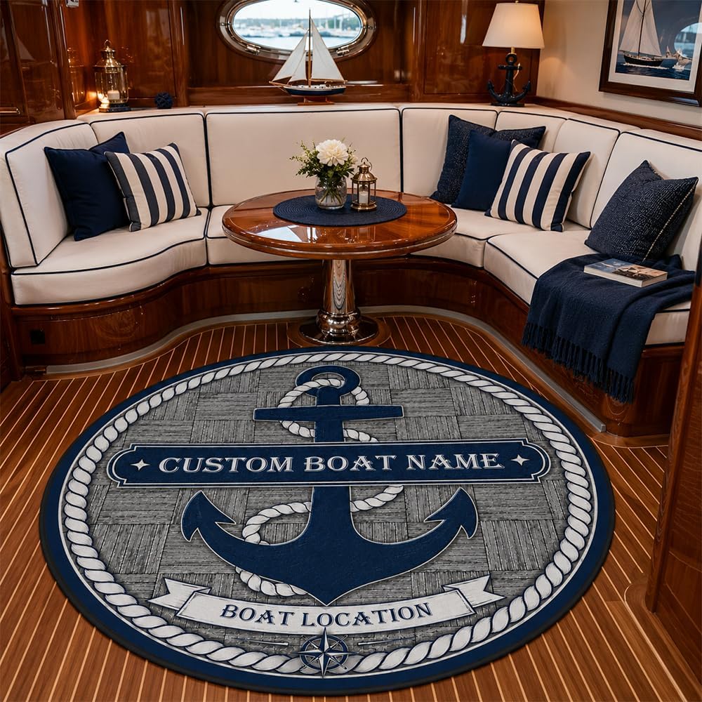 Custom Nautical Anchor Doormat - Home Bathroom Name review and price