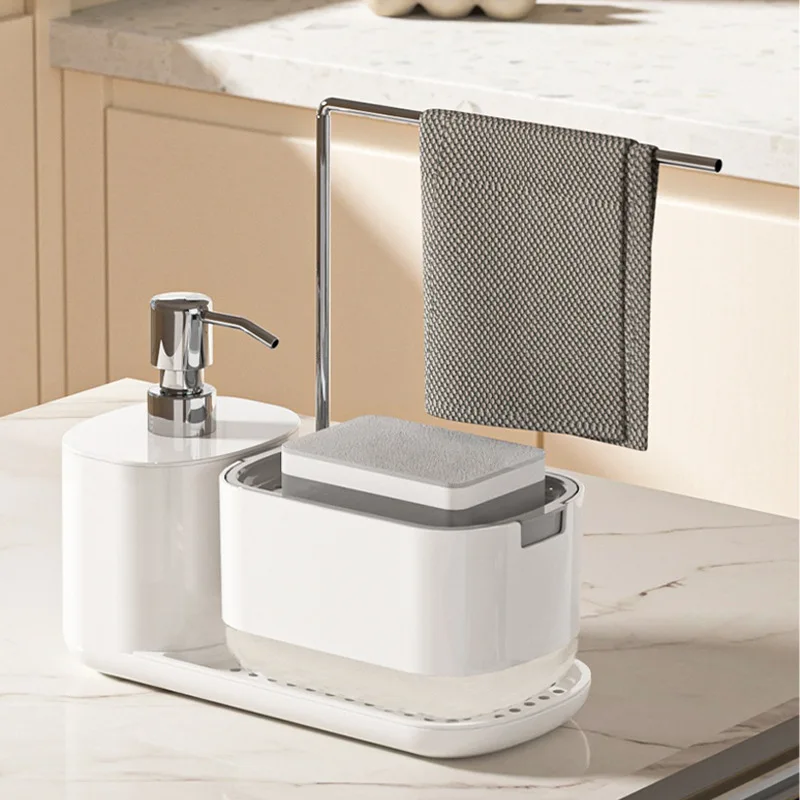 Soap Dispenser With Sponge Hol - Home Kitchen Bathroom Cleaning review and price