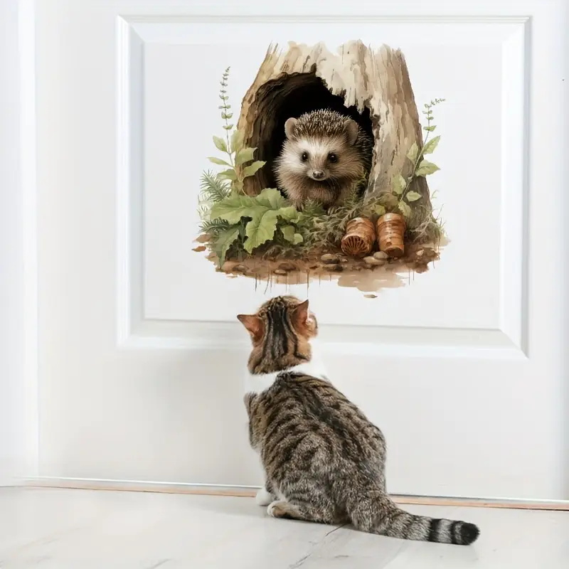 Little Hedgehog Hole Decal, To - Home Bathroom Door Design review and price